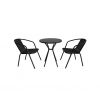 მაგიდა ორი სკამით PLASTIC BISTRO (1602.002) შავი