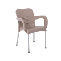 პლასტმასის სკამი მეტალის ფეხზე SULTAN PLASTIC CHAIR SAND1043