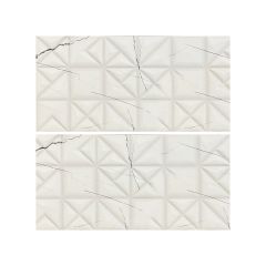 კერამოგრანიტი Vizhen white decor 29.45x59.45
