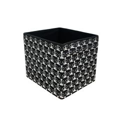 სათავსო ყუთი 33X38X33, შავ/თეთრი DRONA