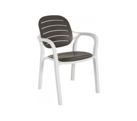 პლასტმასის სკამი RUMBA CT023 თეთრი/ანტრაციტი