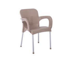 პლასტმასის სკამი მეტალის ფეხზე SULTAN PLASTIC CHAIR SAND1043