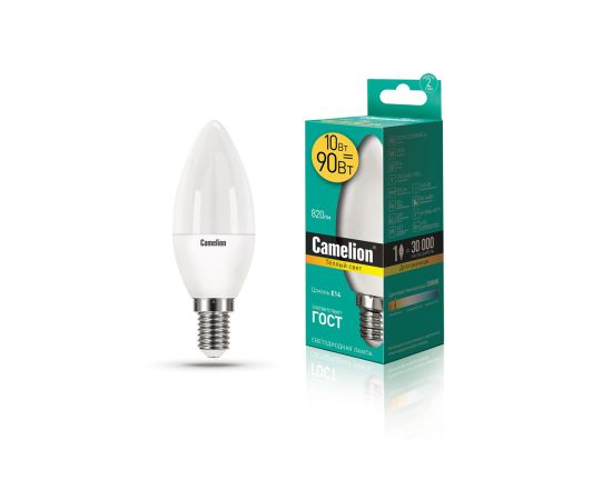 ლედ ნათურა ეკონომიური LED10-C35/830/E14 10ვტ
