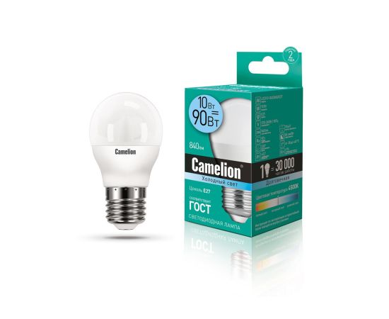 ლედ ნათურა ეკონომიური LED10-G45/845/E27 10ვტ