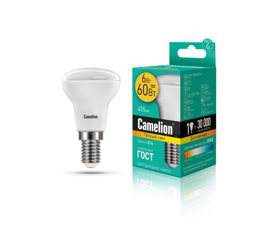 ლედ ნათურა ეკონომიური 6ვტ/თბილი ნათება/ LED6-R50