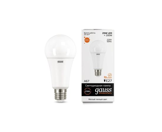 ლედ ნათურა A67 25W E27 2700K gauss el - 73215