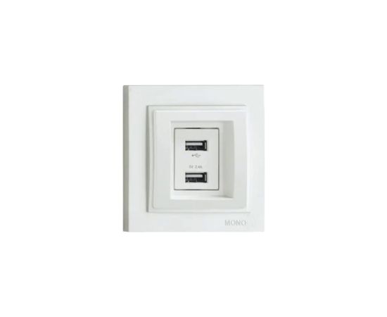 როზეტი 2x USB DESPINA white - 102-190005-178