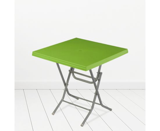 პლასტმასის მაგიდა დასაკეცი 75*75 LADIN CT056 მწვანე