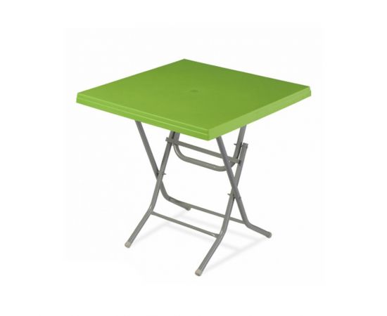 პლასტმასის მაგიდა დასაკეცი 75*75 LADIN CT056 მწვანე