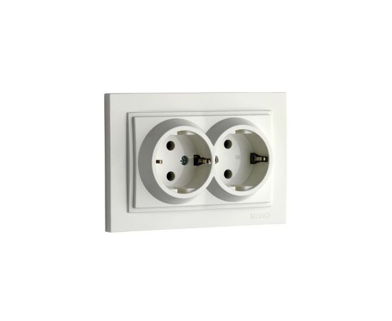 როზეტი ორიანი დამიწებით DESPINA white - 102-190004-120