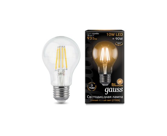 ლედ ნათურა Filament A60 E27 10W 2700К - 102802110