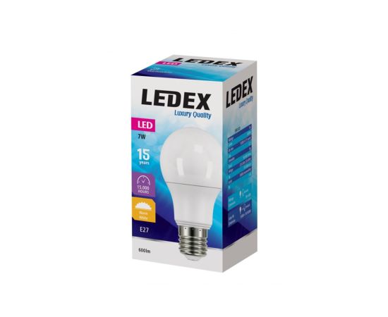 ნათურა სტანდარტული 9W E27 3000K ლედ 27-LEDEX