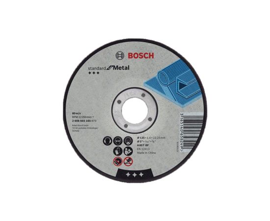 მეტალის საჭრელი დისკი 125*1,6*22,23მმ BOSCH